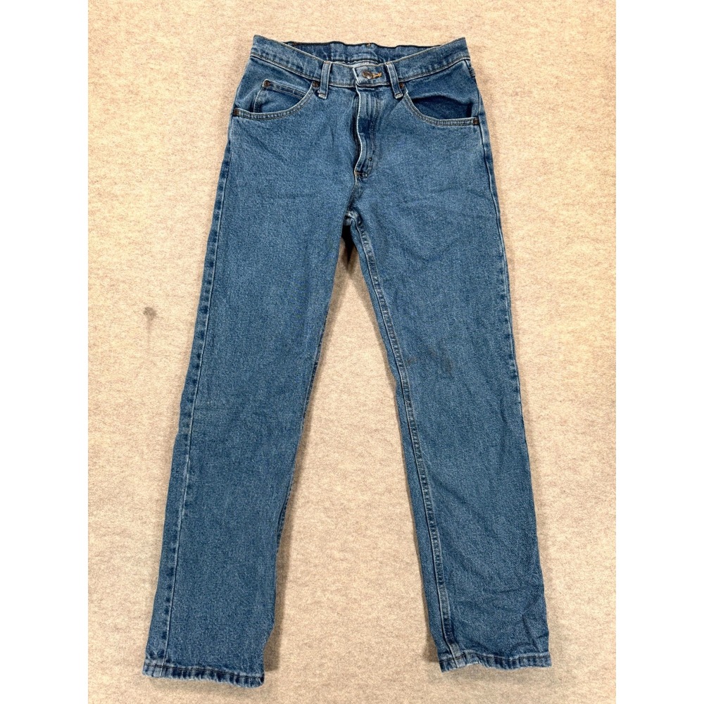 Wrangler Regular Fit Straight Leg Jeans Mens 28x30 Blue Denim 1096FXVDB